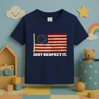 Betsy Ross Original Colonies Just Respect It Toddler T-Shirt thumb 3