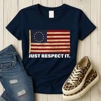 Betsy Ross Original Colonies Just Respect It Women's T-Shirt thumb 3