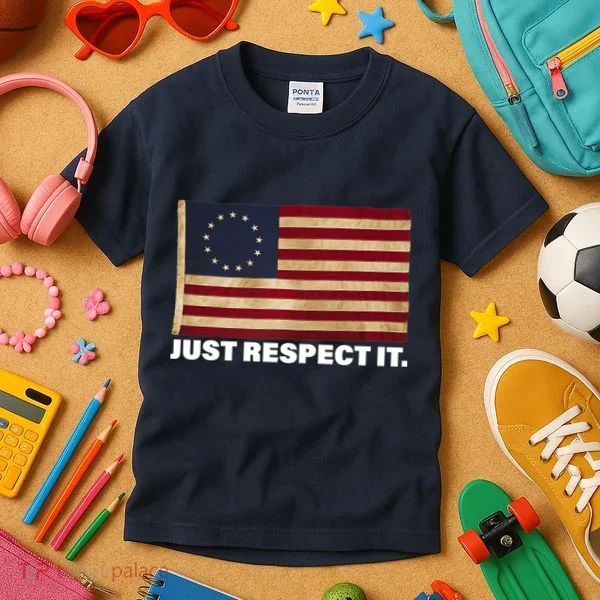 Betsy Ross Original Colonies Just Respect It Kids T-Shirt