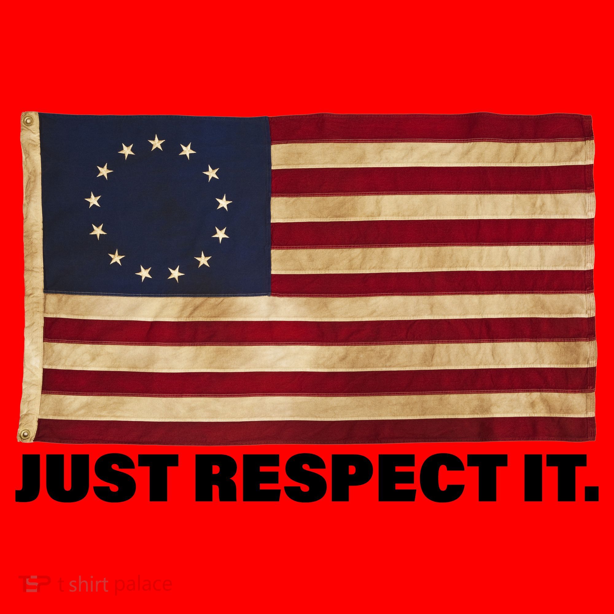 Betsy Ross Original Colonies Just Respect It Santa Hat