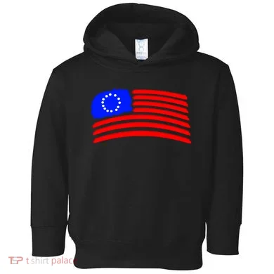 Betsy Ross Original Painted Flag Toddler Hoodie