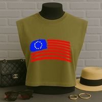 Betsy Ross Original Painted Flag Garment-Dyed Women's Muscle Tee thumb 3