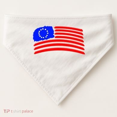 Betsy Ross Original Painted Flag USA-Made Doggie Bandana