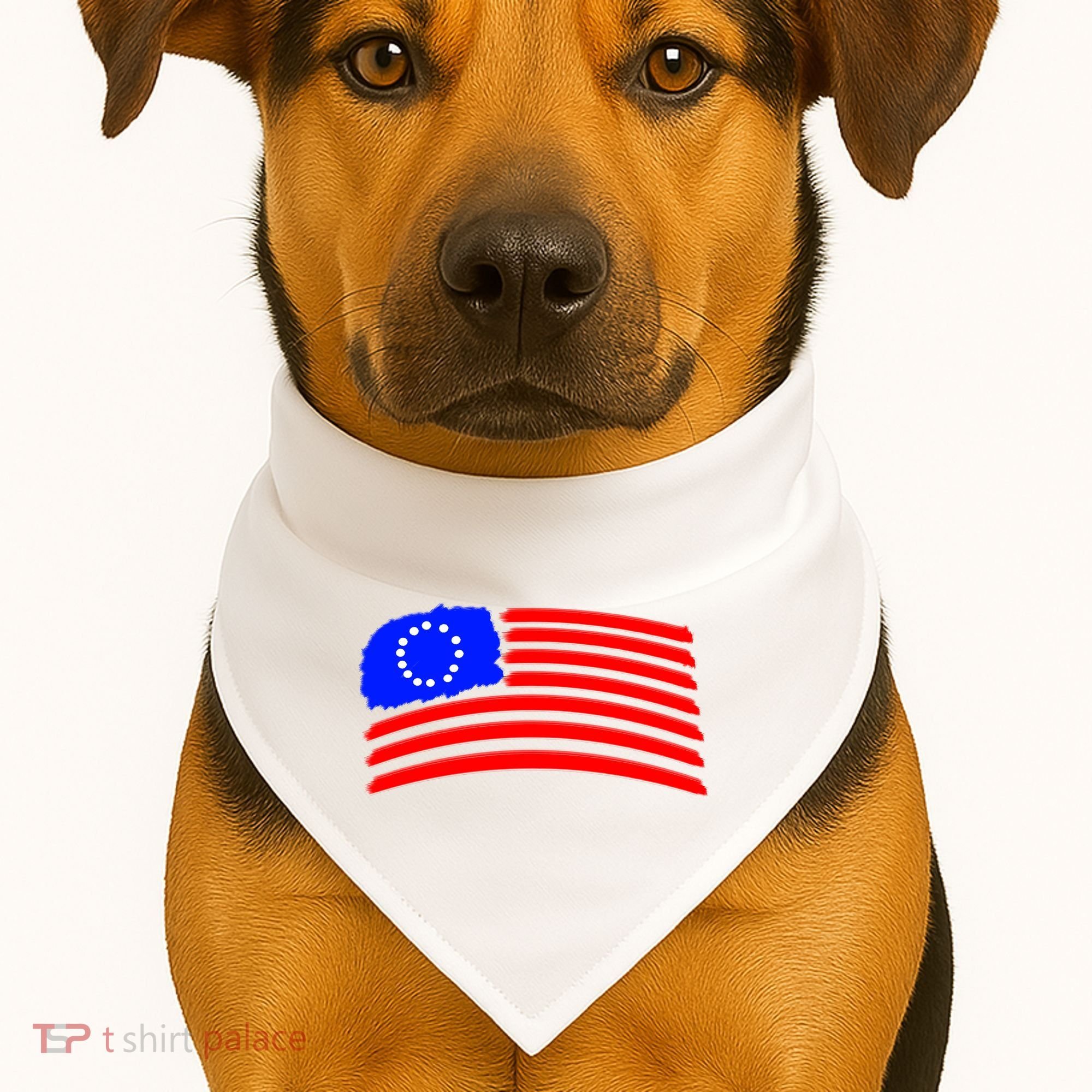 Betsy Ross Original Painted Flag USA-Made Doggie Bandana