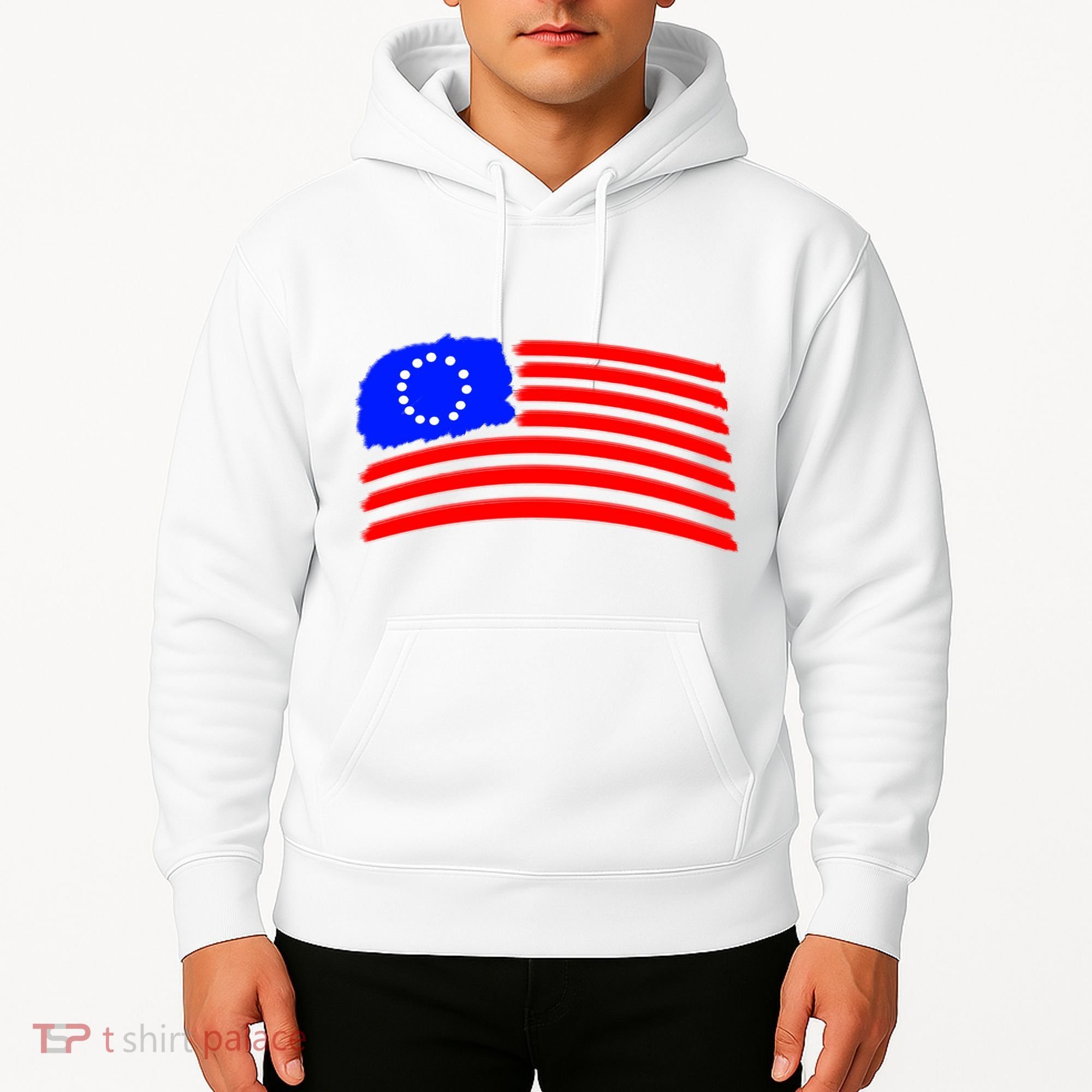 Betsy Ross Original Painted Flag Hoodie