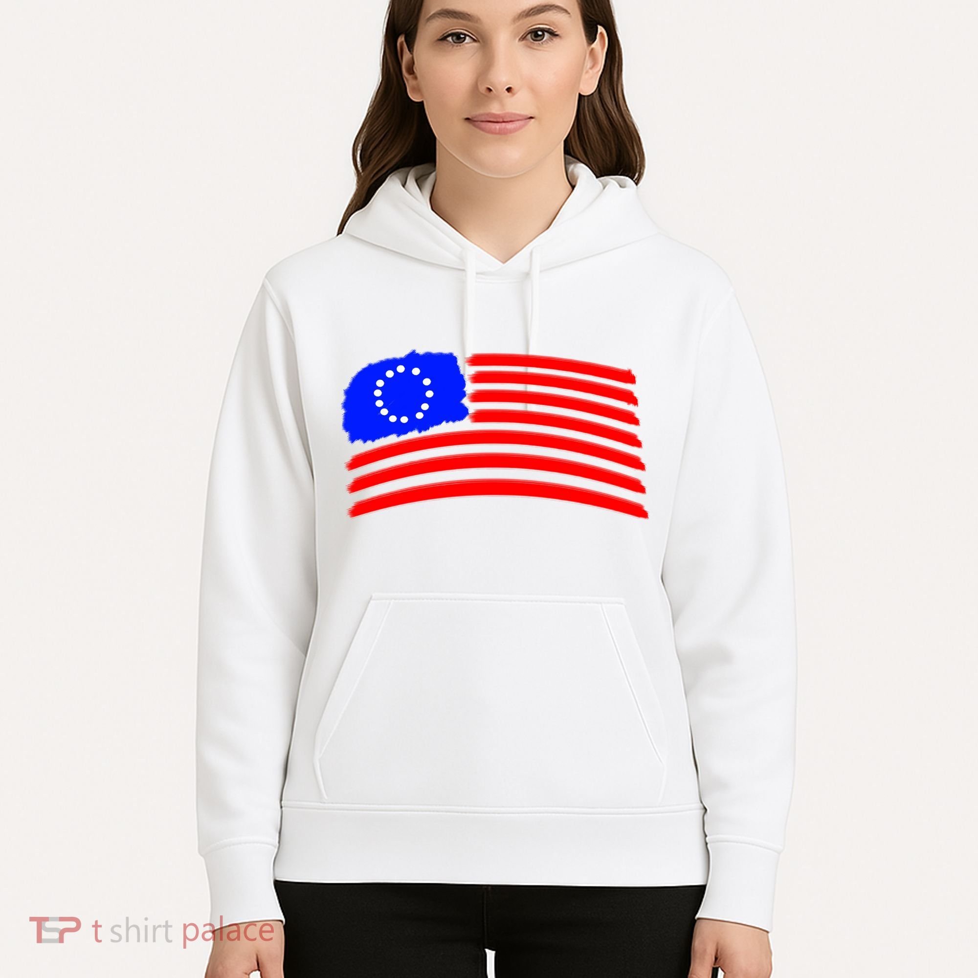 Betsy Ross Original Painted Flag Hoodie