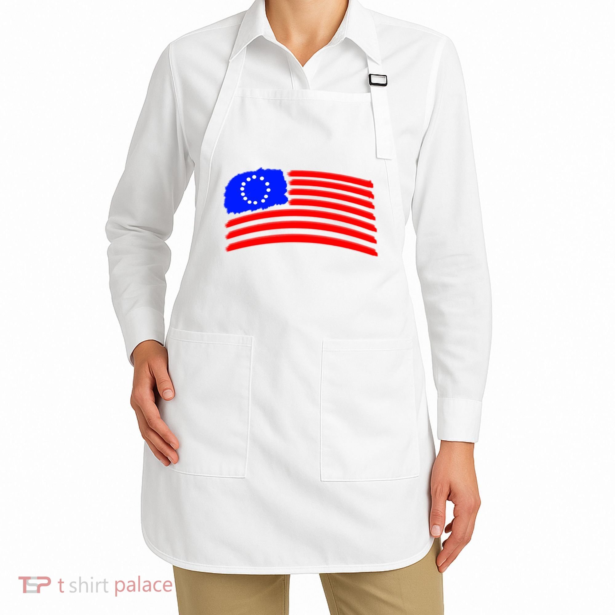 Betsy Ross Original Painted Flag Apron
