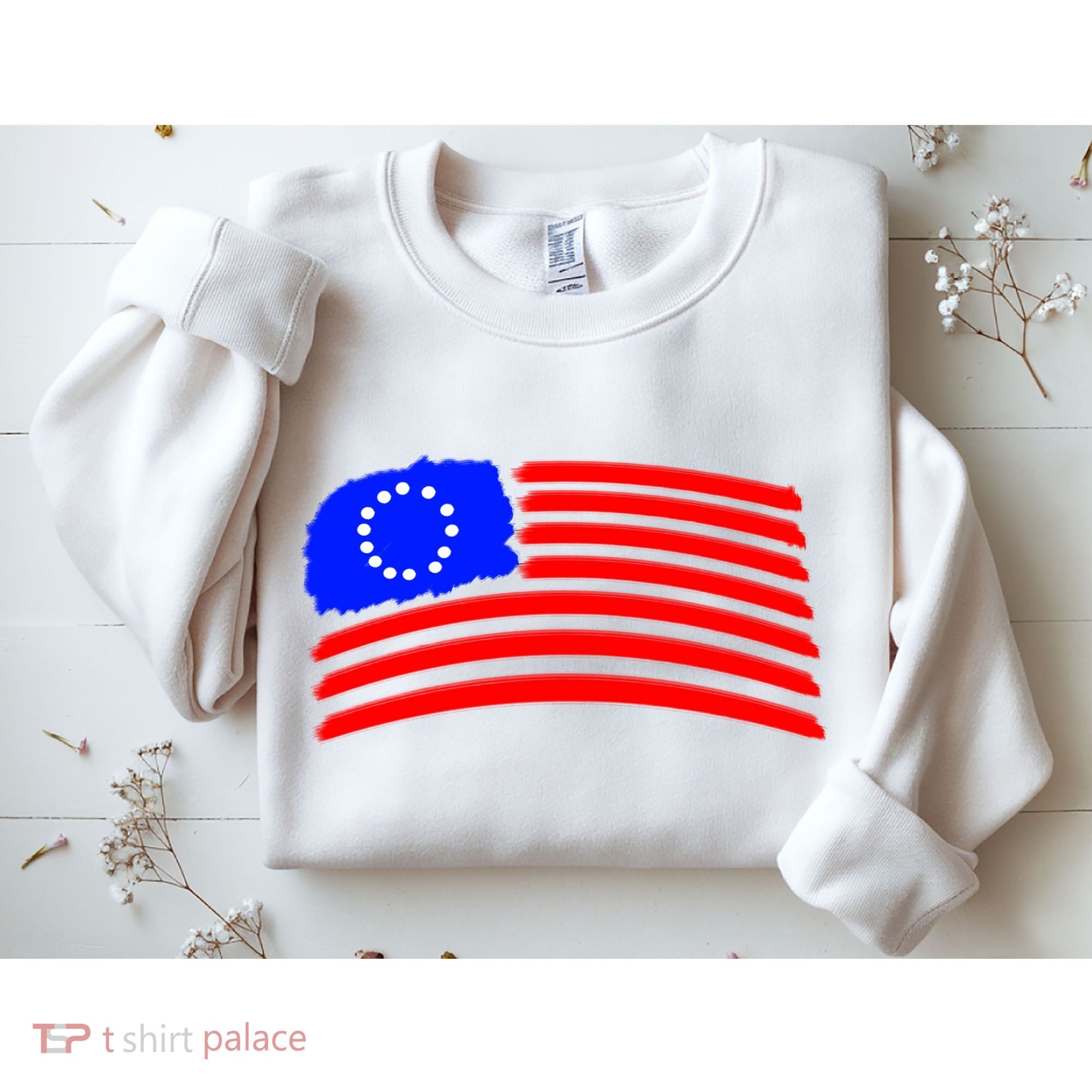 Betsy Ross Original Painted Flag Sweatshirt
