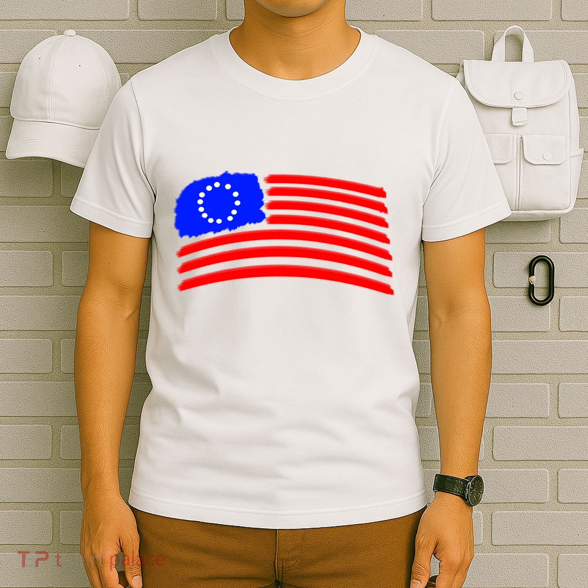 Betsy Ross Original Painted Flag T-Shirt