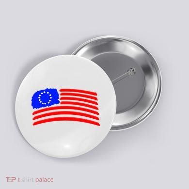 Betsy Ross Original Painted Flag Button