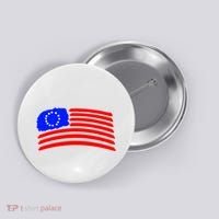 Betsy Ross Original Painted Flag Button thumb 0