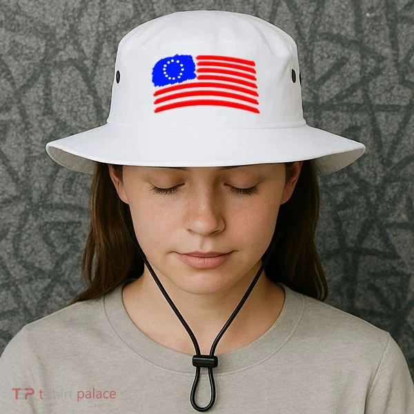 Betsy Ross Original Painted Flag Bucket Hat
