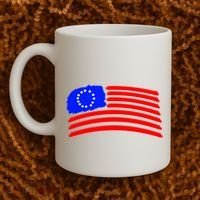 Betsy Ross Original Painted Flag Coffee Mug thumb 2