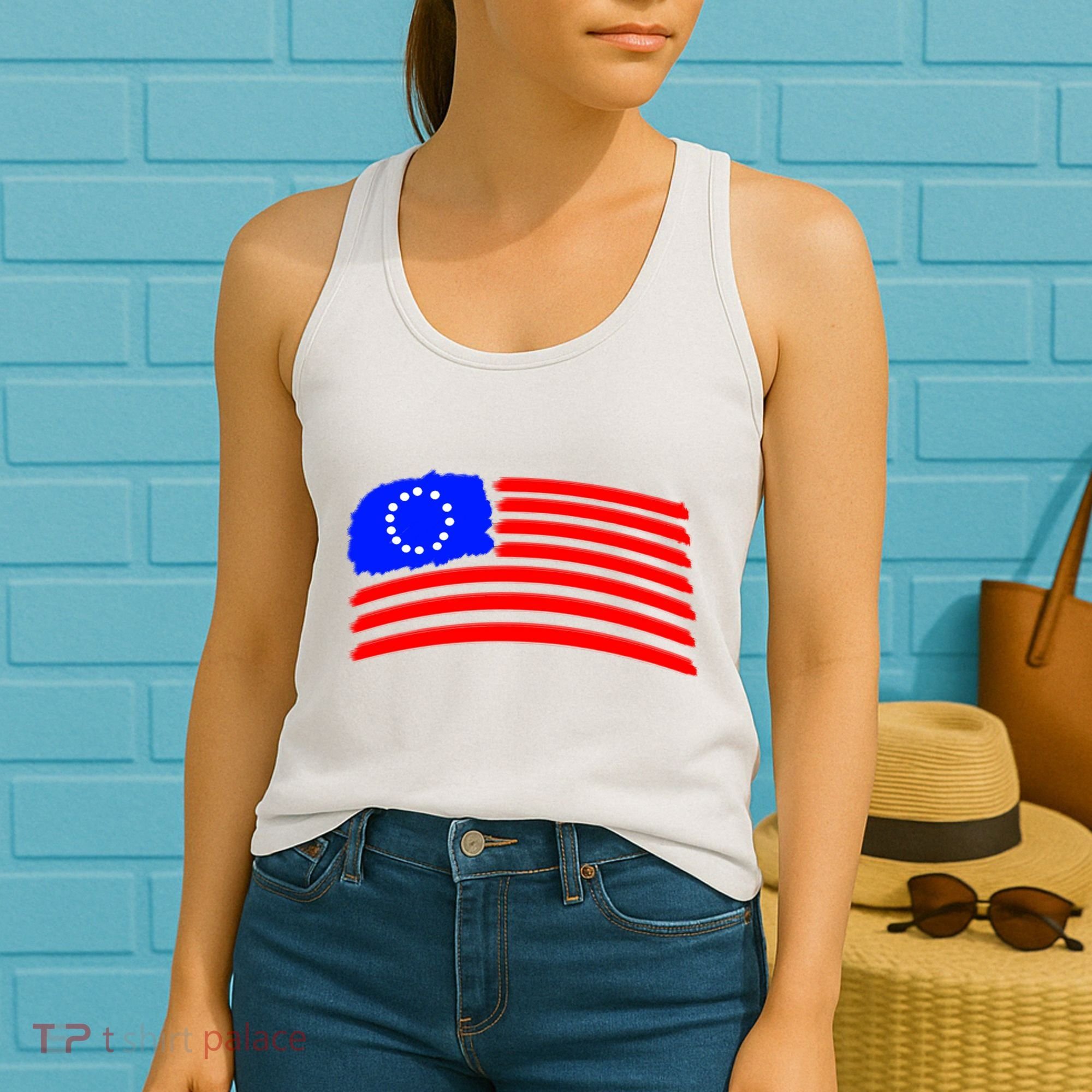 Betsy Ross Original Painted Flag Women's Tank Top