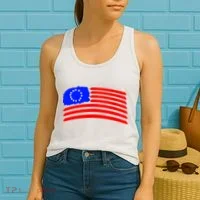 Betsy Ross Original Painted Flag Women's Tank Top thumb 2