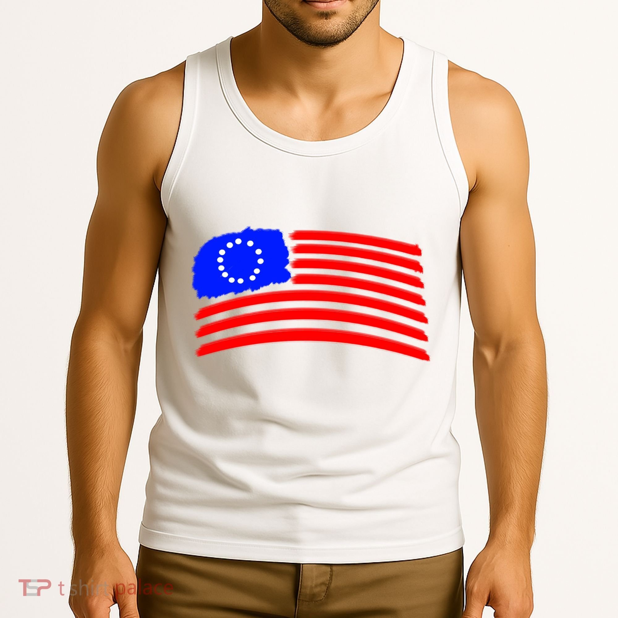 Betsy Ross Original Painted Flag Tank Top