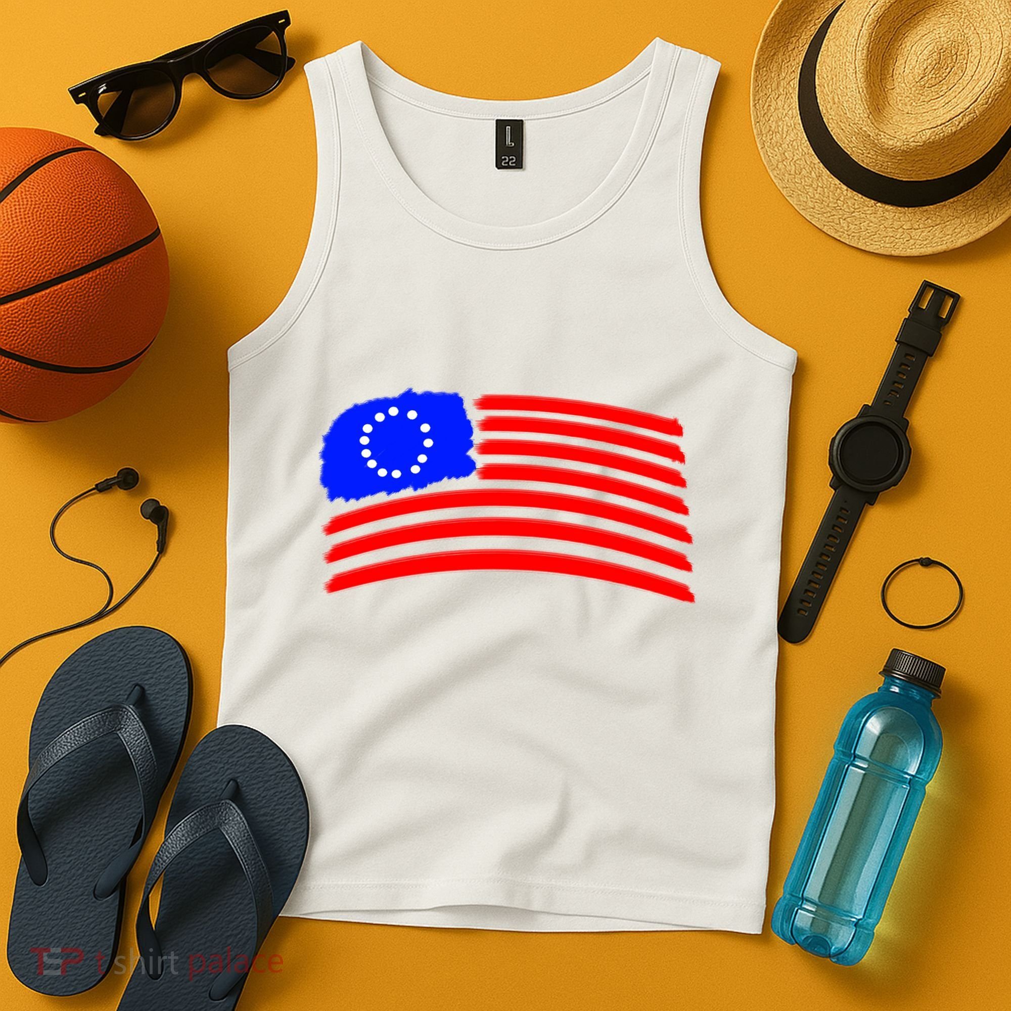 Betsy Ross Original Painted Flag Tank Top