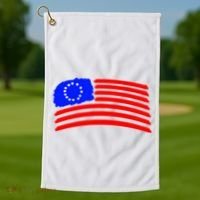 Betsy Ross Original Painted Flag Golf Towel thumb 1
