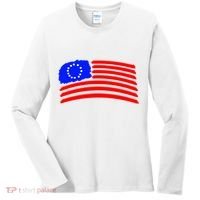 Betsy Ross Original Painted Flag Women's Long Sleeve Shirt thumb 0