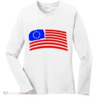 Betsy Ross Original Painted Flag Women's Long Sleeve Shirt thumb 0