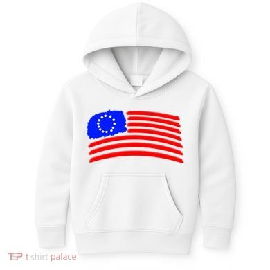 Betsy Ross Original Painted Flag Kids Hoodie