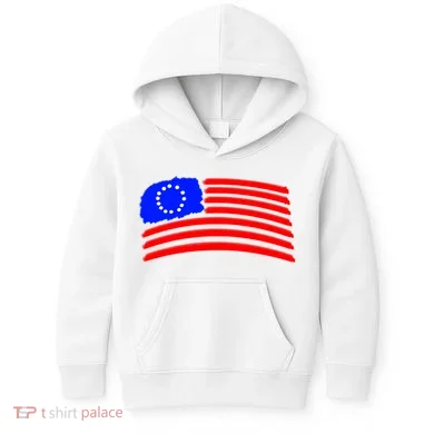 Betsy Ross Original Painted Flag Kids Hoodie