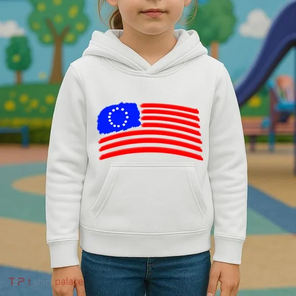 Betsy Ross Original Painted Flag Kids Hoodie