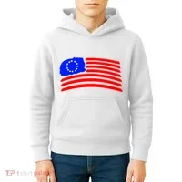 Betsy Ross Original Painted Flag Kids Hoodie thumb 4