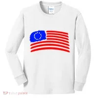 Betsy Ross Original Painted Flag Kids Long Sleeve Shirt thumb 0