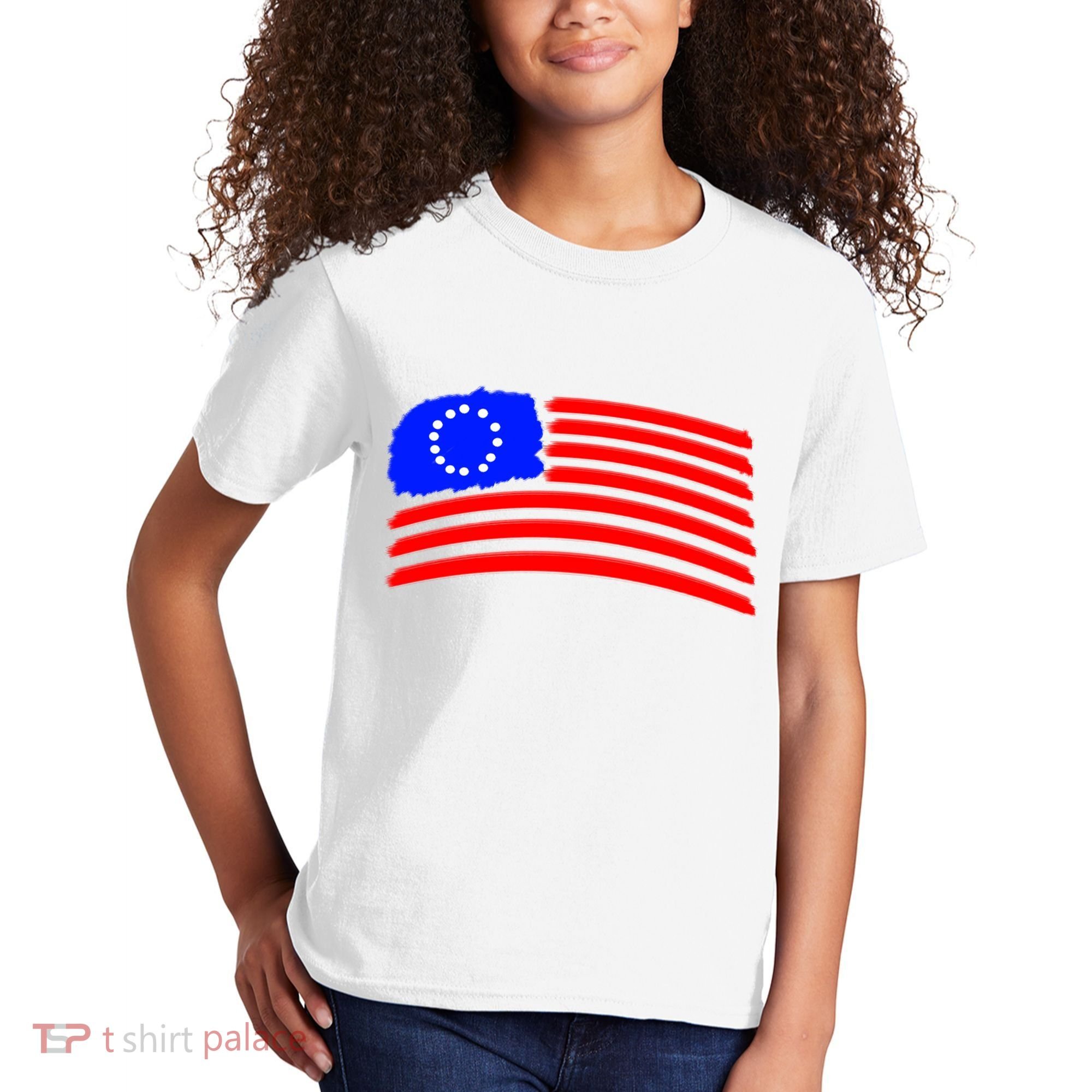 Betsy Ross Original Painted Flag Kids T-Shirt