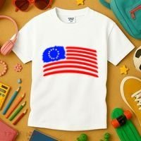 Betsy Ross Original Painted Flag Kids T-Shirt thumb 3