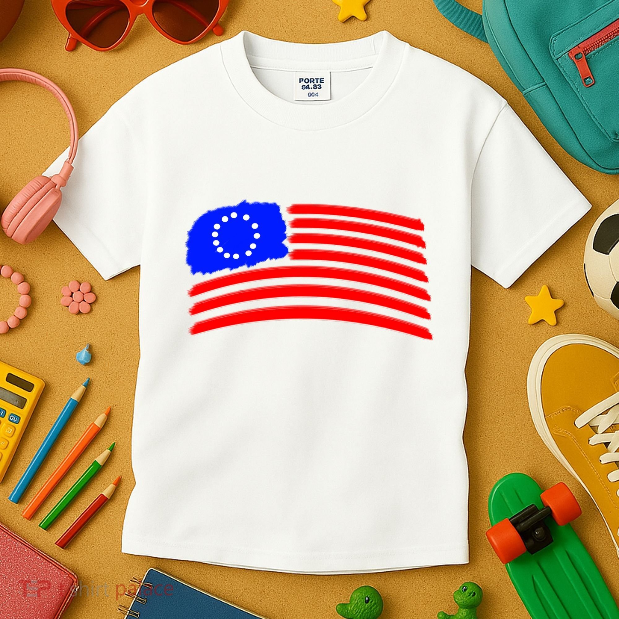 Betsy Ross Original Painted Flag Kids T-Shirt