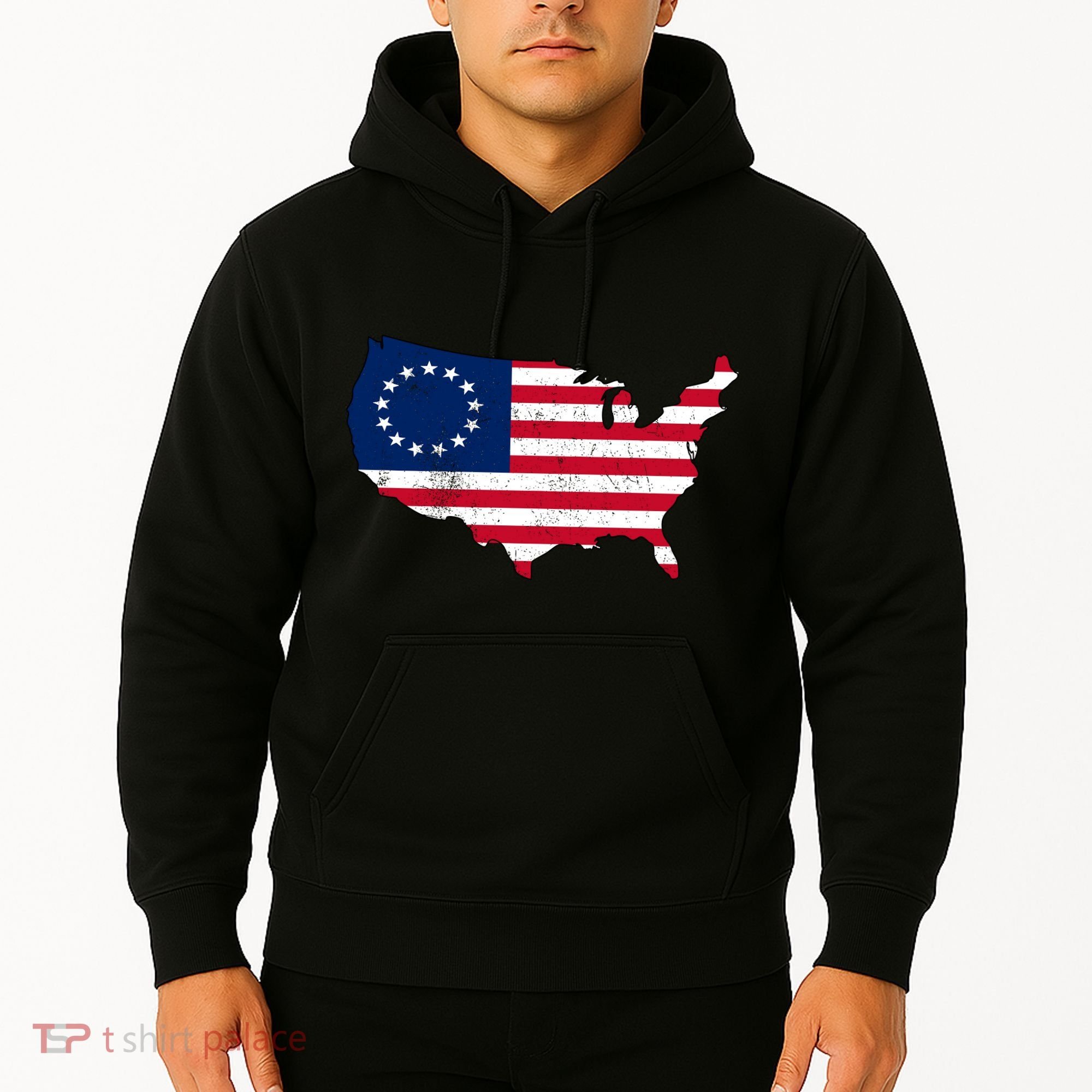 Betsy Ross USA Flag Revolutionary War Hoodie
