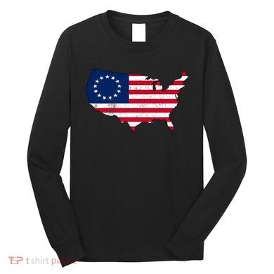 Betsy Ross USA Flag Revolutionary War Long Sleeve Shirt