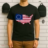 Betsy Ross USA Flag Revolutionary War T-Shirt thumb 6