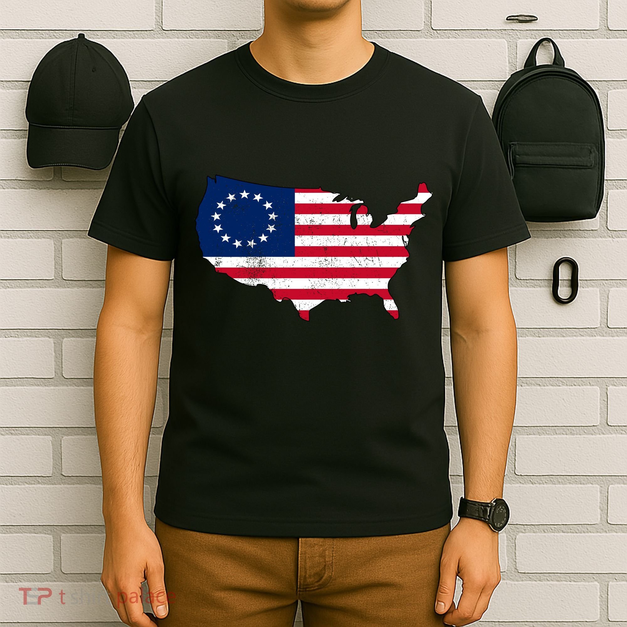 Betsy Ross USA Flag Revolutionary War T-Shirt