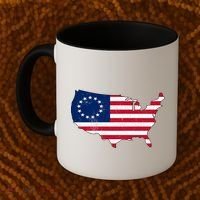Betsy Ross USA Flag Revolutionary War Coffee Mug thumb 2