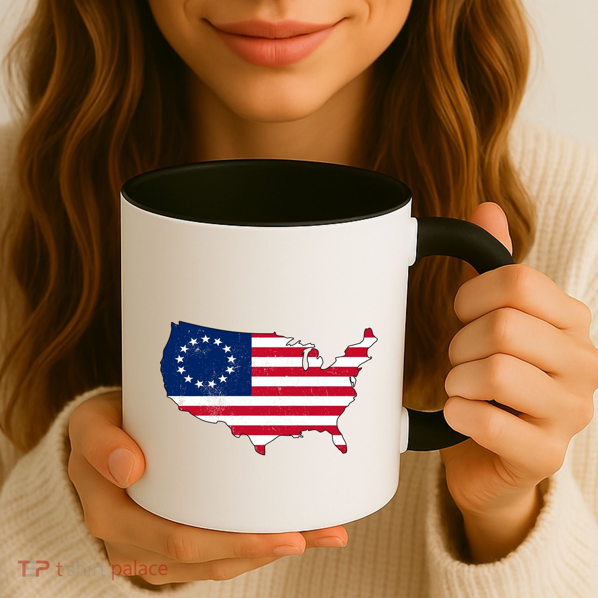 Betsy Ross USA Flag Revolutionary War Coffee Mug