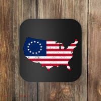 Betsy Ross USA Flag Revolutionary War Coaster thumb 0