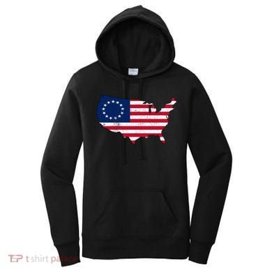 Betsy Ross USA Flag Revolutionary War Women's Hoodie