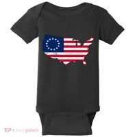 Betsy Ross USA Flag Revolutionary War Baby Bodysuit thumb 0