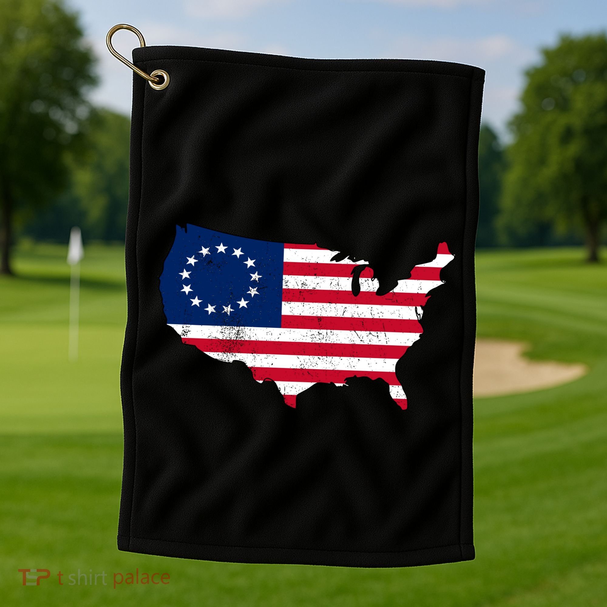 Betsy Ross USA Flag Revolutionary War Golf Towel