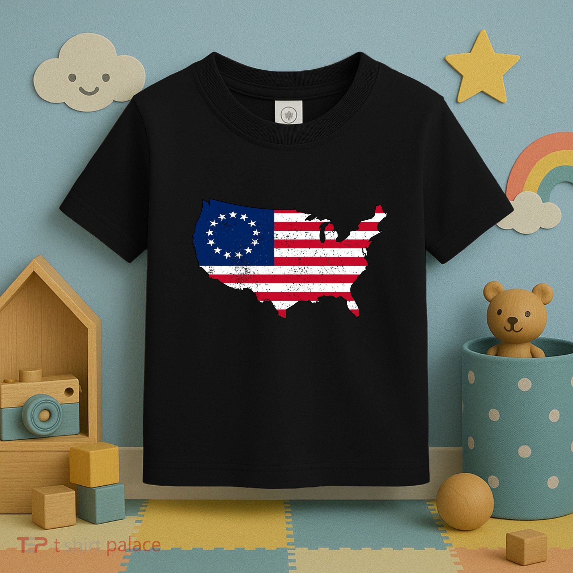 Betsy Ross USA Flag Revolutionary War Toddler T-Shirt