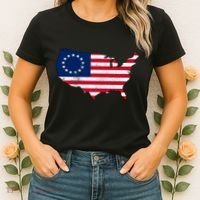Betsy Ross USA Flag Revolutionary War Women's T-Shirt thumb 2