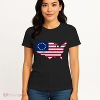 Betsy Ross USA Flag Revolutionary War Women's T-Shirt thumb 4