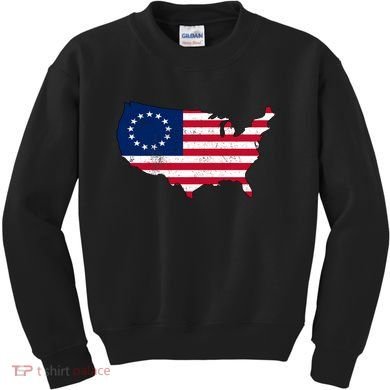 Betsy Ross USA Flag Revolutionary War Kids Sweatshirt
