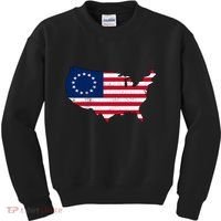 Betsy Ross USA Flag Revolutionary War Kids Sweatshirt thumb 0