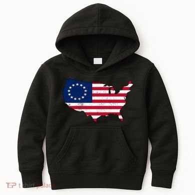 Betsy Ross USA Flag Revolutionary War Kids Hoodie