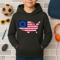 Betsy Ross USA Flag Revolutionary War Kids Hoodie thumb 2