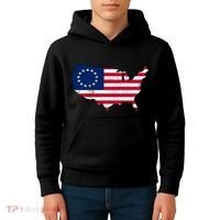 Betsy Ross USA Flag Revolutionary War Kids Hoodie thumb 4